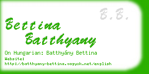 bettina batthyany business card